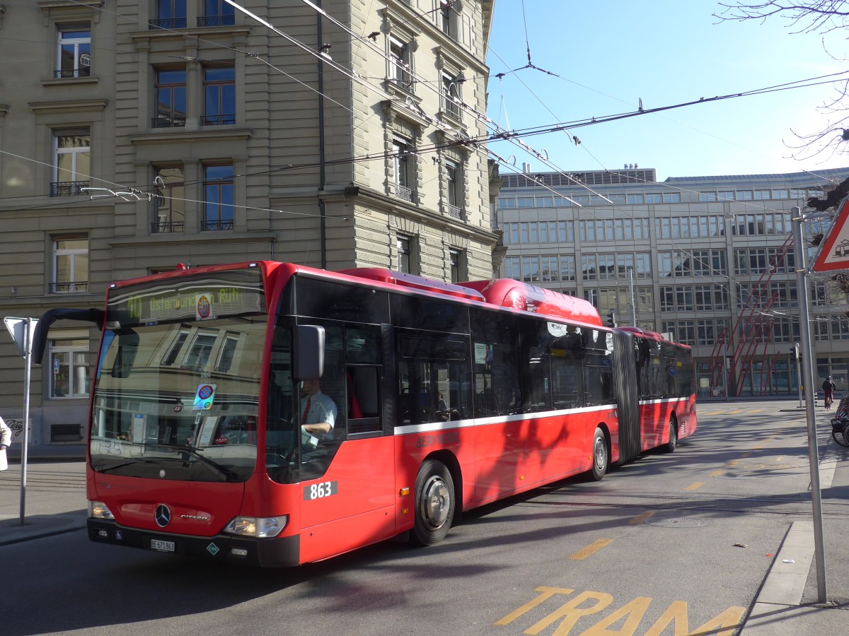 (159'035) - Bernmobil, Bern - Nr. 863/BE 671'863 - Mercedes am 9. M�rz 2015 in Bern, Hirschengraben