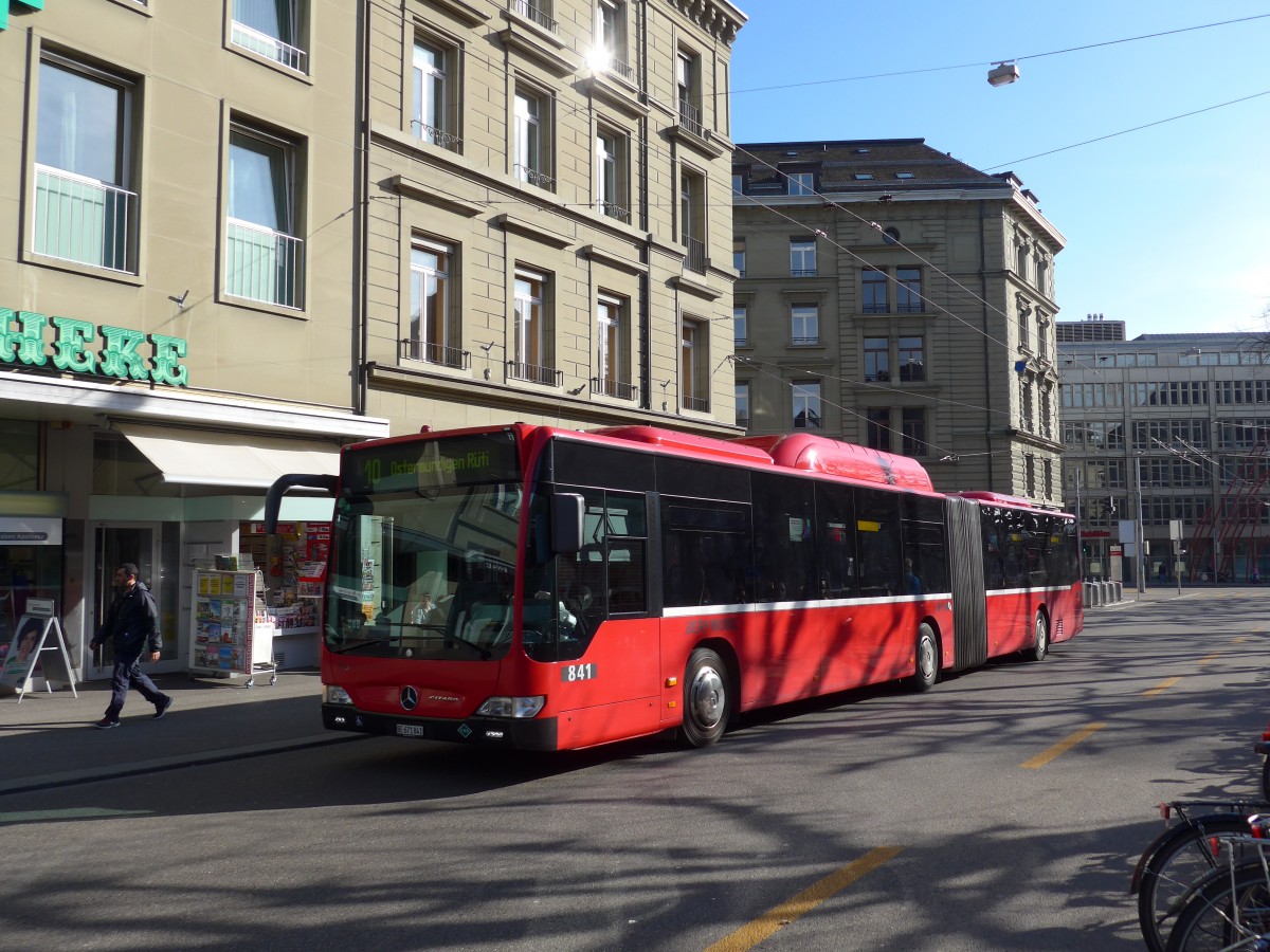 (159'038) - Bernmobil, Bern - Nr. 841/BE 671'841 - Mercedes am 9. M�rz 2015 in Bern, Hirschengraben