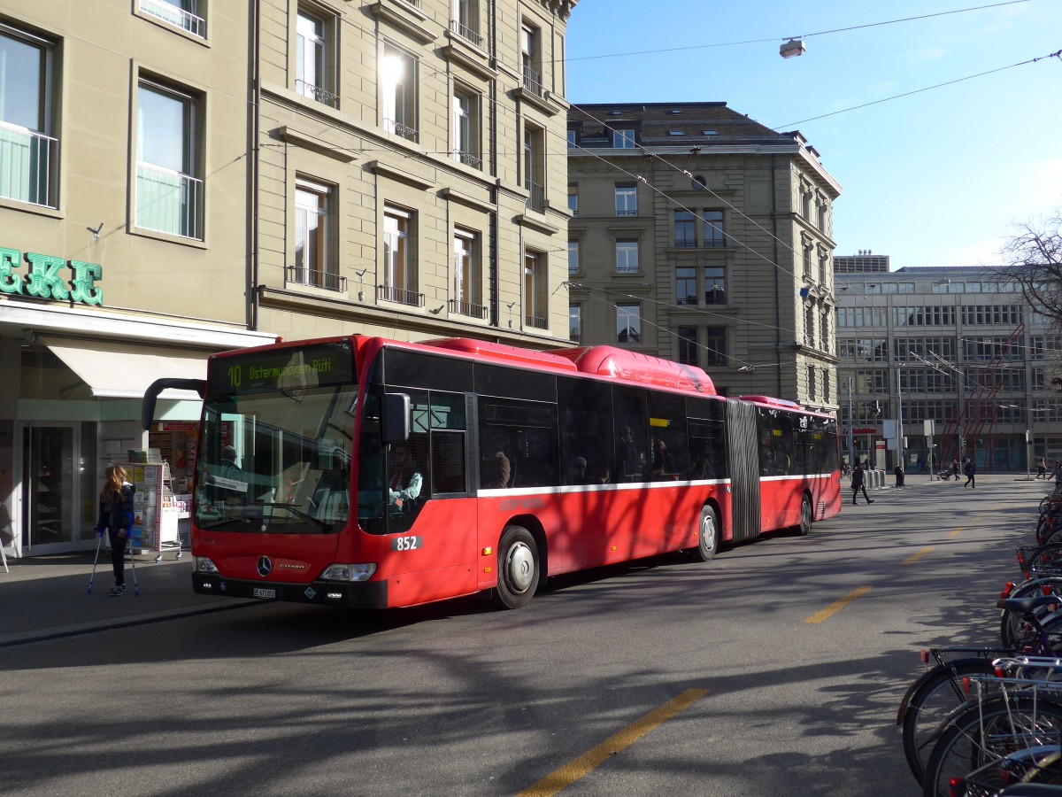 (159'049) - Bernmobil, Bern - Nr. 852/BE 671'852 - Mercedes am 9. M�rz 2015 in Bern, Hirschengraben