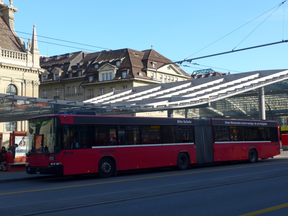 (159'050) - Bernmobil, Bern - Nr. 252/BE 572'252 - Volvo/Hess am 9. M�rz 2015 beim Bahnhof Bern