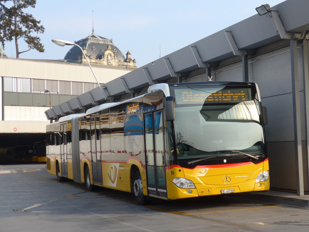 (159'069) - Steiner, Ortschwaben - Nr. 18/BE 42'726 - Mercedes am 14. M�rz 2015 in Bern, Postautostation