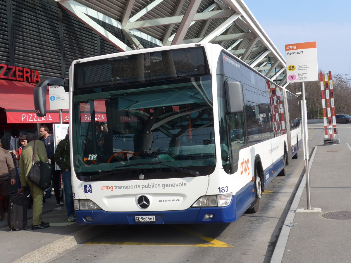 (159'078) - TPG Gen�ve - Nr. 183/GE 960'567 - Mercedes am 14. M�rz 2015 in Gen�ve, A�roport