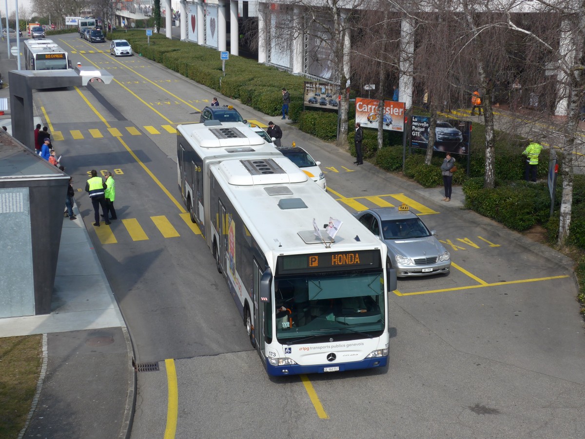 (159'079) - TPG Gen�ve - Nr. 173/GE 960'557 - Mercedes am 14. M�rz 2015 in Gen�ve, Palexpo