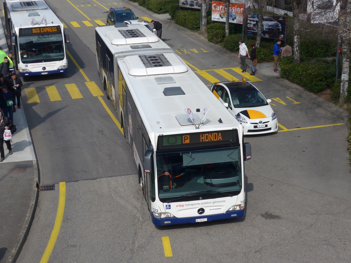 (159'081) - TPG Gen�ve - Nr. 1123/GE 960'873 - Mercedes am 14. M�rz 2015 in Gen�ve, Palexpo