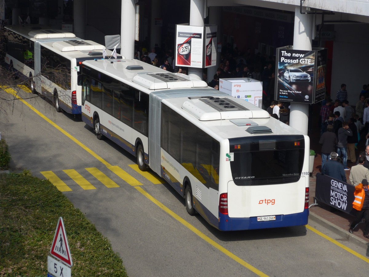 (159'083) - TPG Gen�ve - Nr. 1192/GE 961'266 - Mercedes am 14. M�rz 2015 in Gen�ve, Palexpo