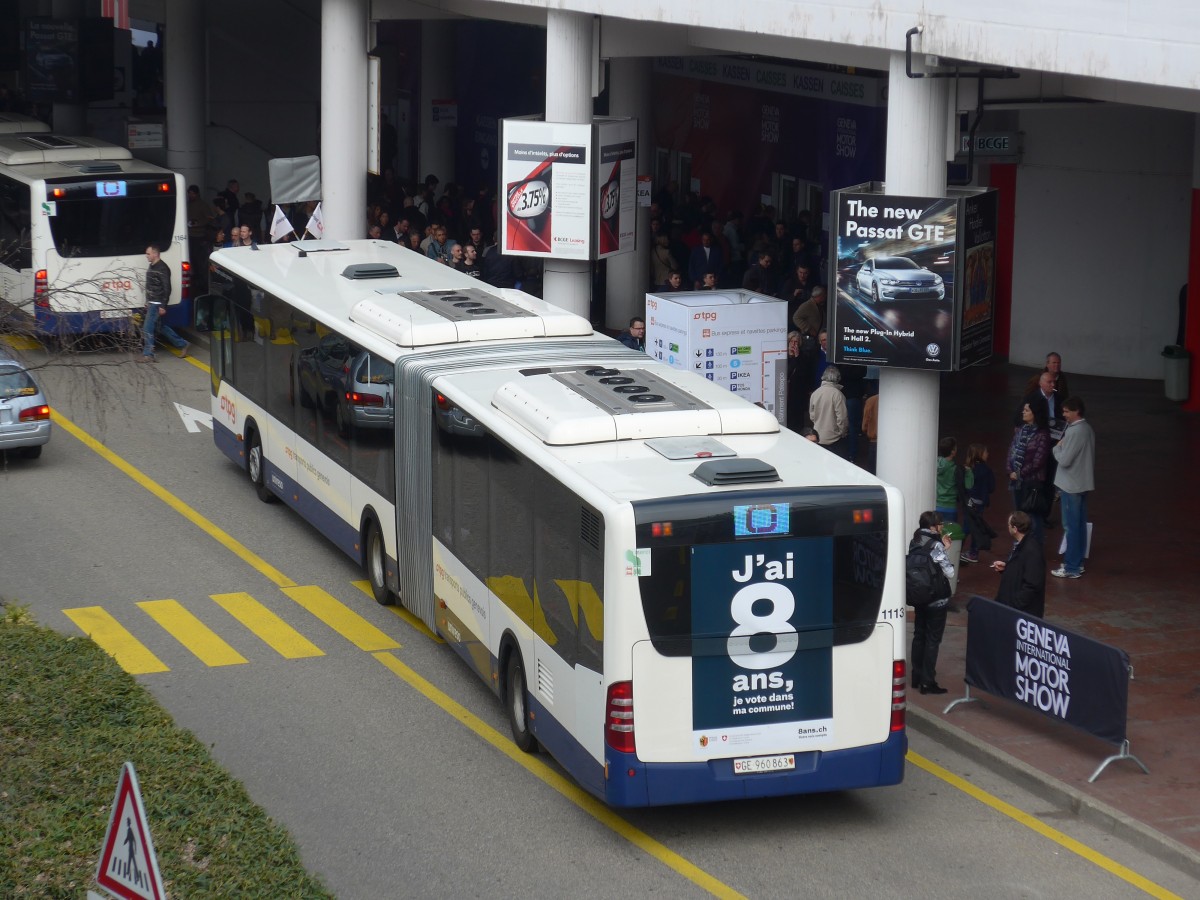 (159'103) - TPG Gen�ve - Nr. 1113/GE 960'863 - Mercedes am 14. M�rz 2015 in Gen�ve, Palexpo