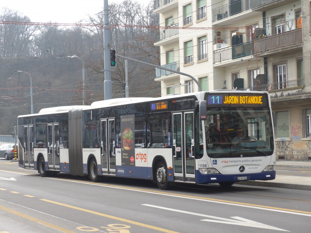 (159'121) - TPG Gen�ve - Nr. 1156/GE 960'906 - Mercedes am 14. M�rz 2015 in Gen�ve, Jonction