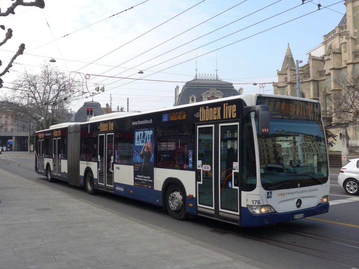 (159'135) - TPG Gen�ve - Nr. 176/GE 960'560 - Mercedes am 14. M�rz 2015 in Gen�ve, Place des Vingt-Deux-Cantons
