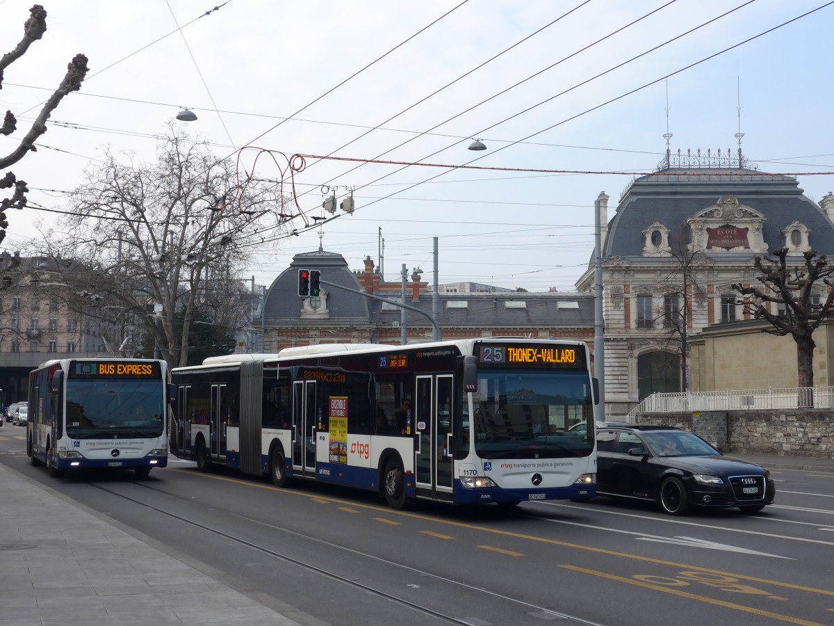 (159'137) - TPG Gen�ve - Nr. 1170/GE 960'920 - Mercedes am 14. M�rz 2015 in Gen�ve, Place des Vingt-Deux-Cantons