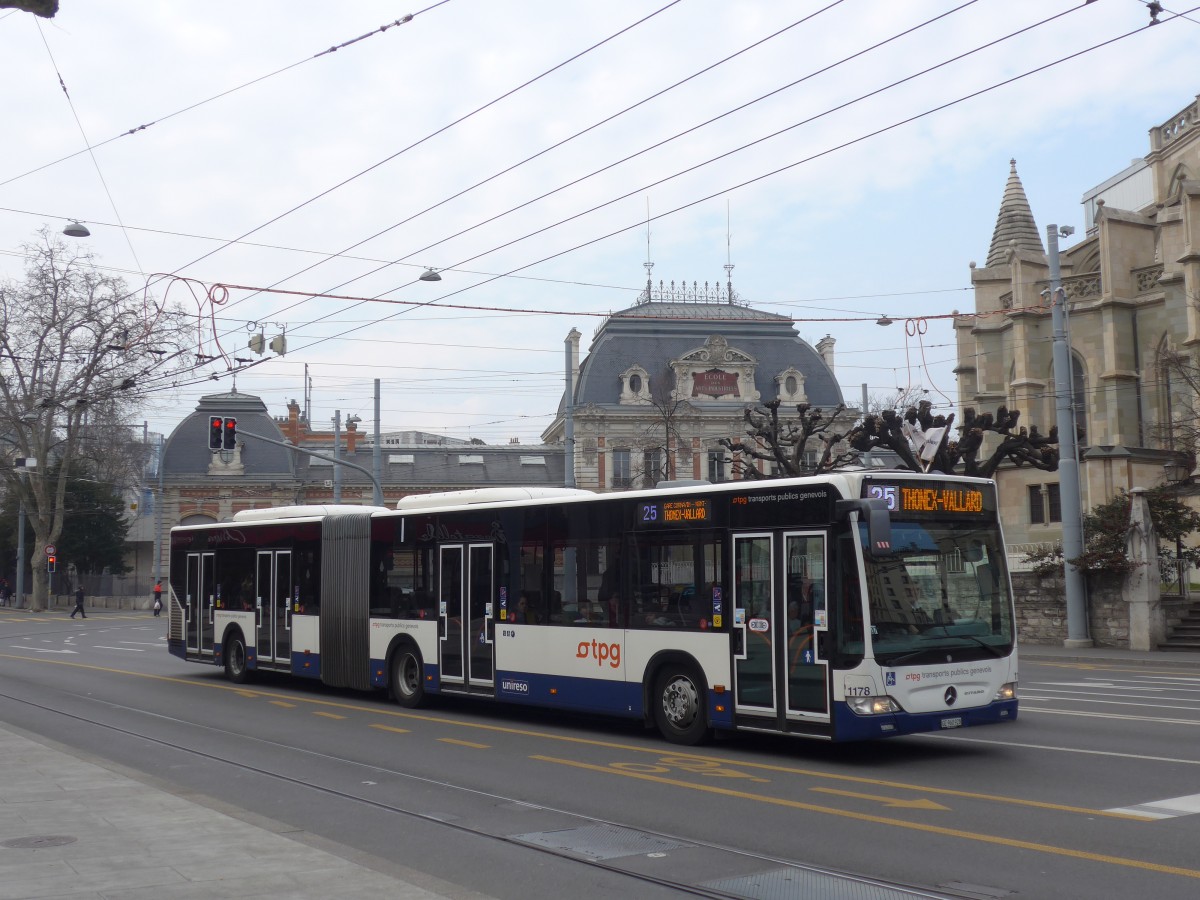 (159'152) - TPG Gen�ve - Nr. 1178/GE 960'928 - Mercedes am 14. M�rz 2015 in Gen�ve, Place des Vingt-Deux-Cantons