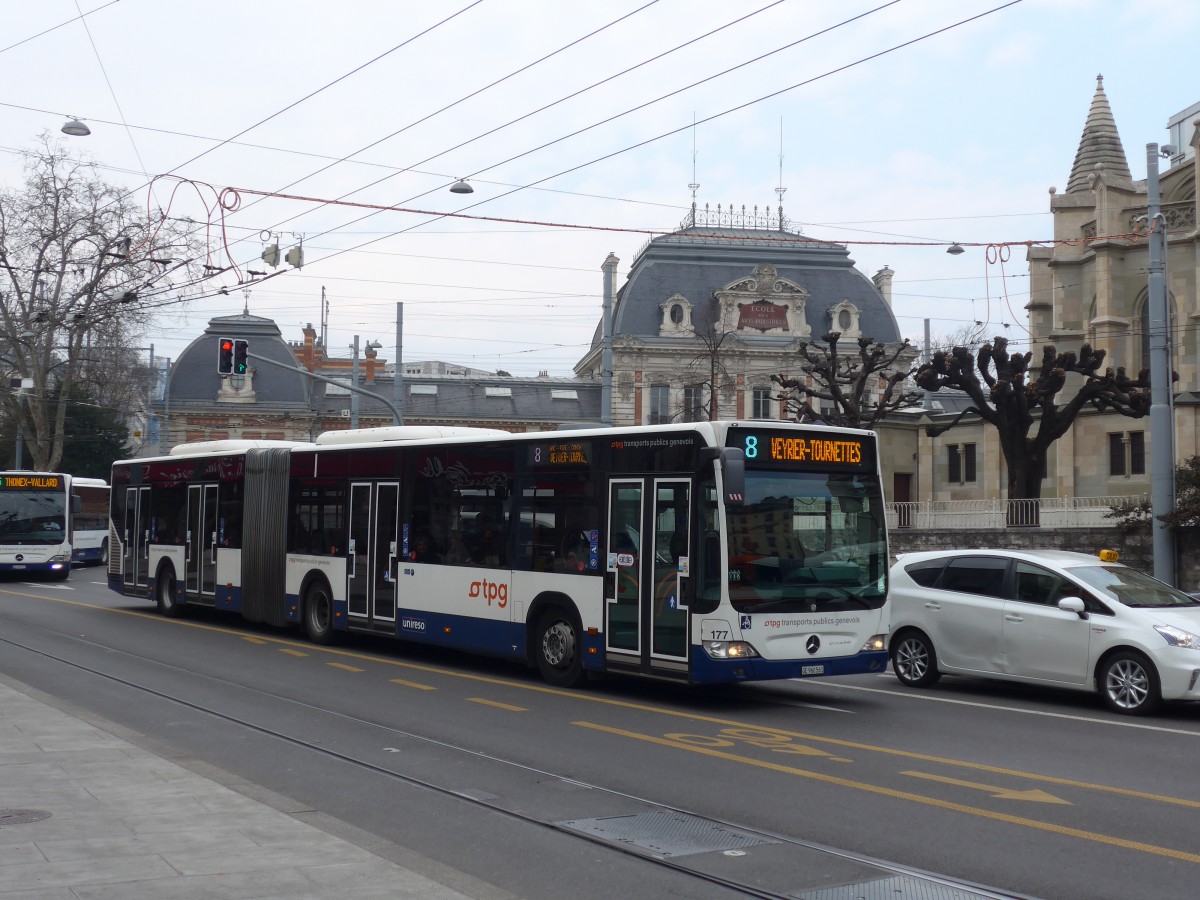 (159'162) - TPG Gen�ve - Nr. 177/GE 960'561 - Mercedes am 14. M�rz 2015 in Gen�ve, Place des Vingt-Deux-Cantons