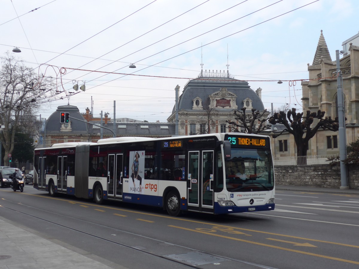 (159'163) - TPG Gen�ve - Nr. 1163/GE 960'917 - Mercedes am 14. M�rz 2015 in Gen�ve, Place des Vingt-Deux-Cantons