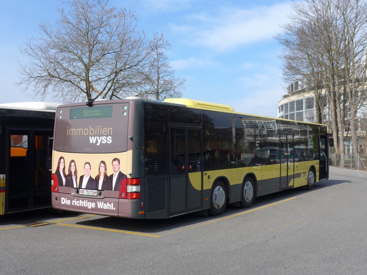 (159'179) - STI Thun - Nr. 158/BE 752'158 - MAN am 16. M�rz 2015 bei der Schiffl�ndte Thun