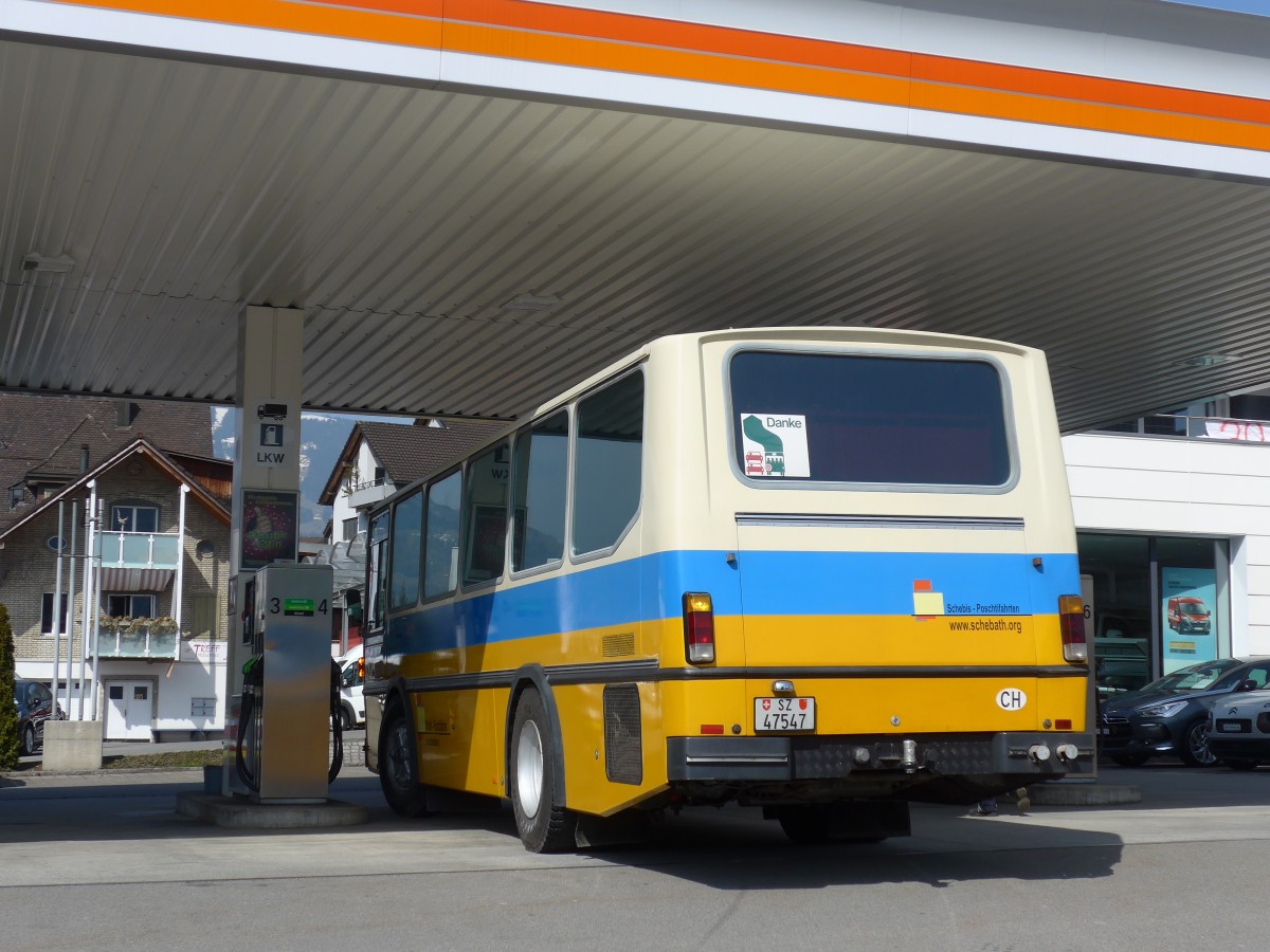 (159'329) - Schebath, Lauerz - SZ 47'547 - FBW/Hess (ex BBSV Sattelegg; ex P 23'422) am 18. M�rz 2015 in Schwyz, Coop Pronto