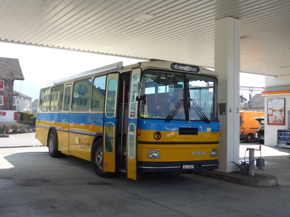 (159'330) - Schebath, Lauerz - SZ 47'547 - FBW/Hess (ex BBSV Sattelegg; ex P 23'422) am 18. M�rz 2015 in Schwyz, Coop Pronto