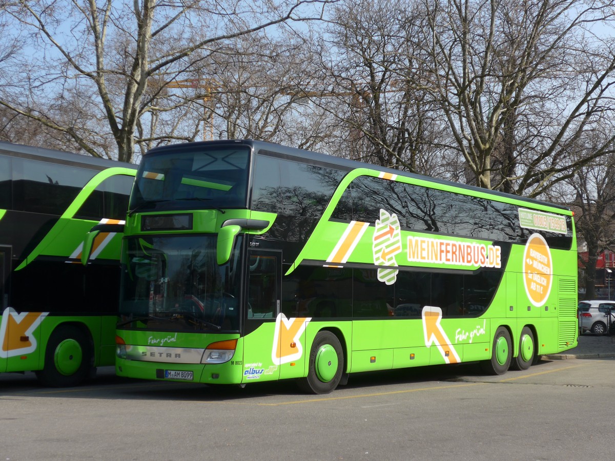 (159'357) - Aus Deutschland: Albus, M�nchen - Nr. M8023/M-AM 8099 - Setra am 18. M�rz 2015 in Z�rich, Sihlquai