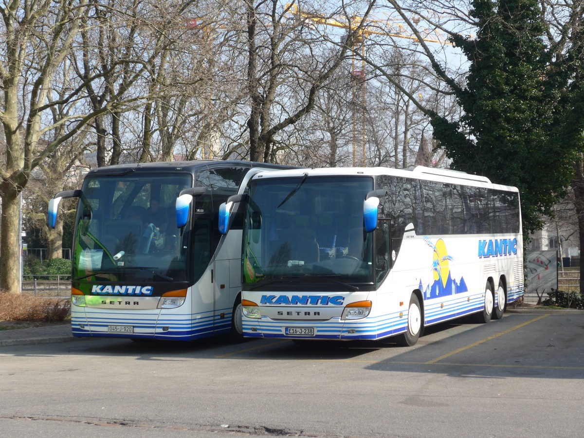 (159'358) - Aus Bosnien&Herzegowina: Kantic, Tesanj - E16-J-238 - Setra am 18. M�rz 2015 in Z�rich, Sihlquai