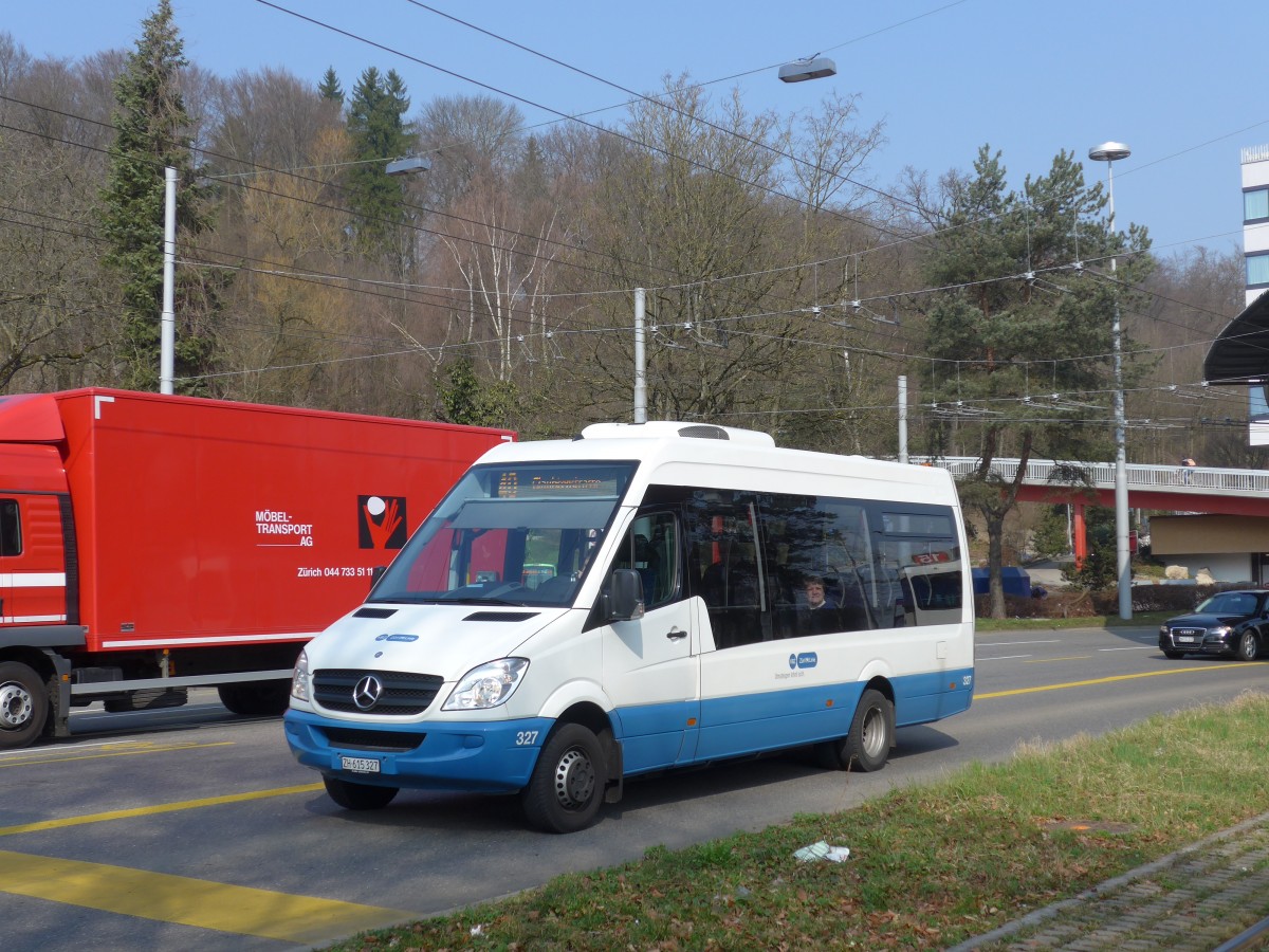 (159'387) - VBZ Z�rich - Nr. 327/ZH 615'327 - Mercedes am 19. M�rz 2015 in Z�rich, Bucheggplatz