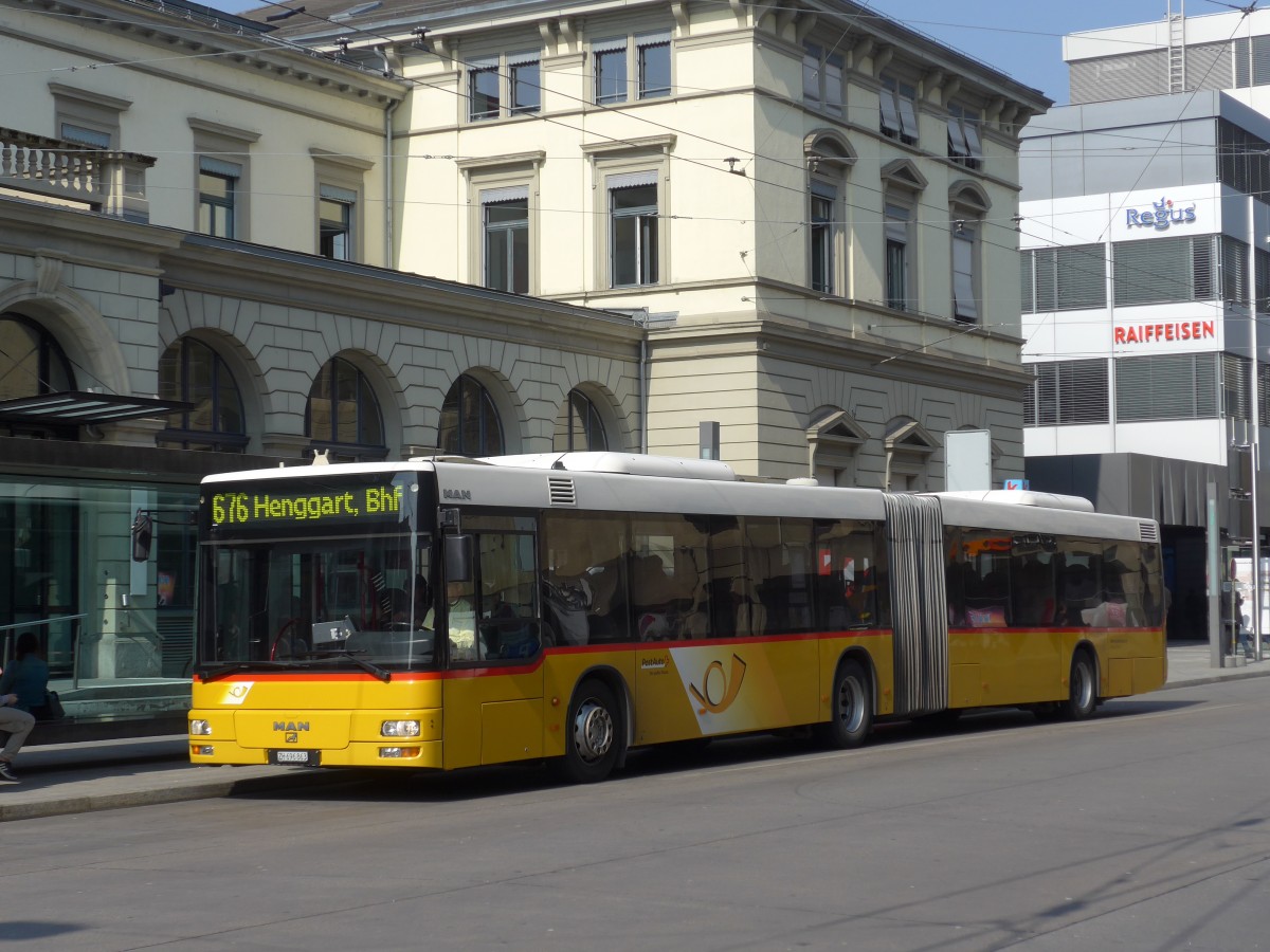 (159'415) - Moser, Flaach - Nr. 163/ZH 696'863 - MAN (ex Nr. 22; ex Nr. 4) am 19. M�rz 2015 beim Hauptbahnhof Winterthur