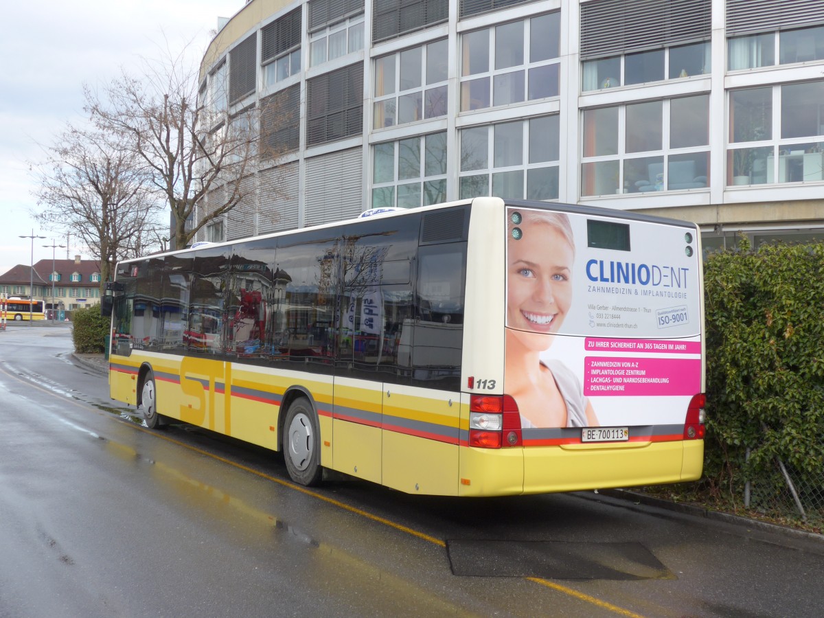 (159'433) - STI Thun - Nr. 113/BE 700'113 - MAN am 27. M�rz 2015 bei der Schiffl�ndte Thun