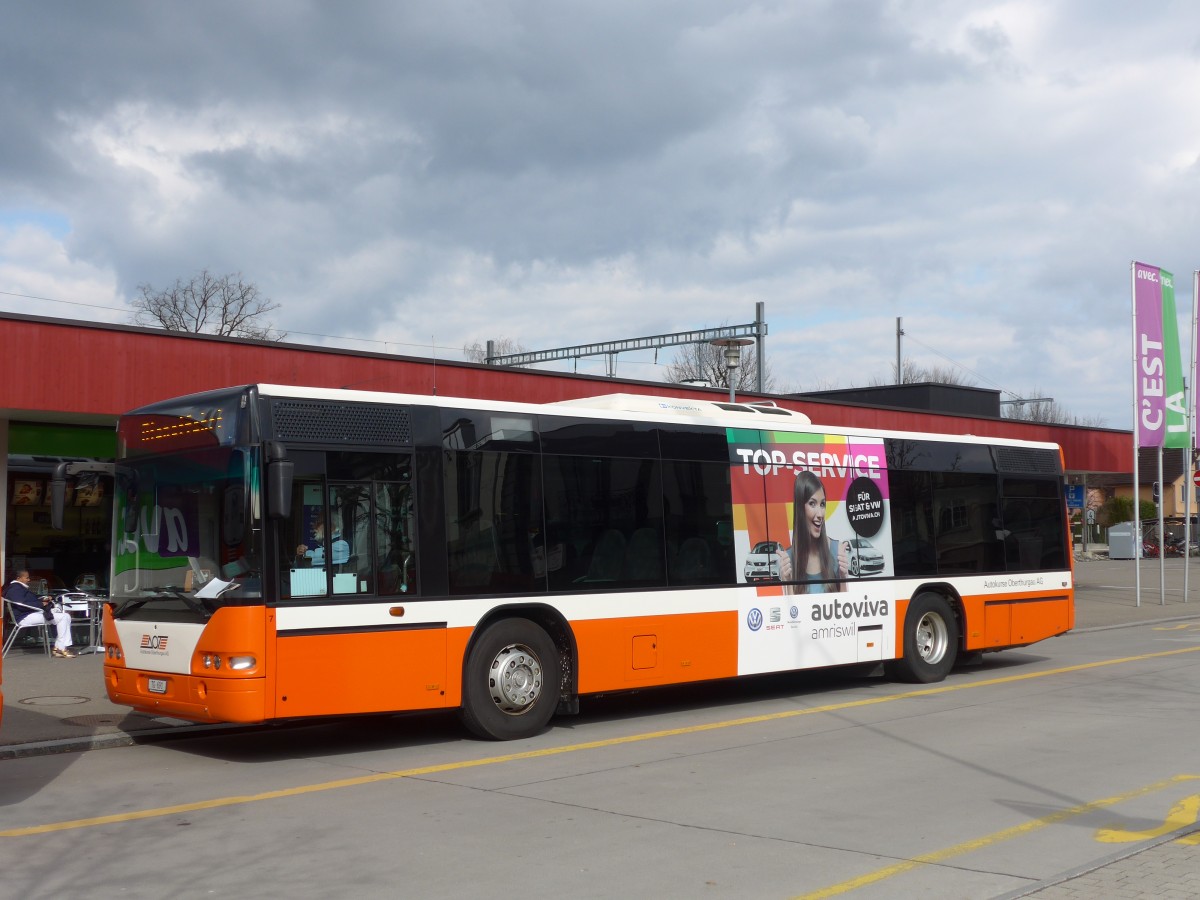 (159'481) - AOT Amriswil - Nr. 7/TG 691 - Neoplan (ex Vorf�hrfahrzeug) am 27. M�rz 2015 beim Bahnhof Amriswil