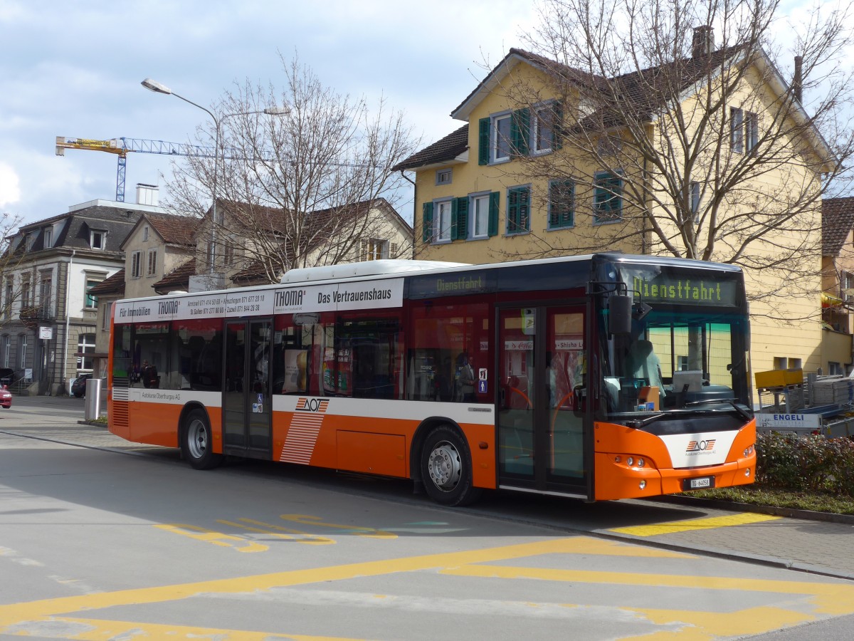 (159'483) - AOT Amriswil - Nr. 8/TG 64'058 - Neoplan am 27. M�rz 2015 beim Bahnhof Amriswil