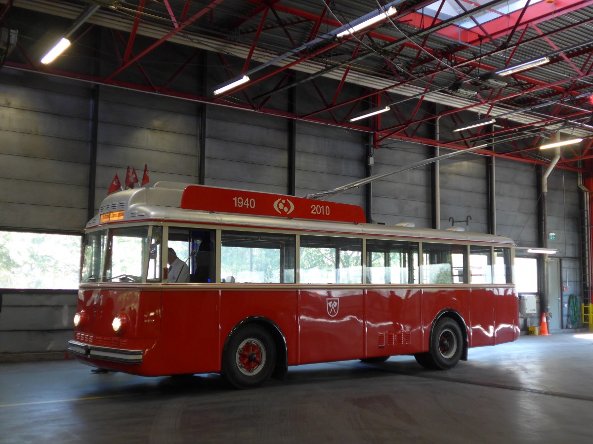 (159'488) - VB Biel - Nr. 21 - Berna/Hess Trolleybus am 28. M�rz 2015 in Biel, Depot