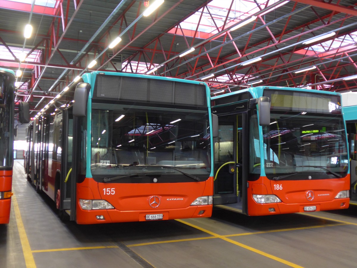 (159'513) - VB Biel - Nr. 155/BE 666'155 - Mercedes am 28. M�rz 2015 in Biel, Depot