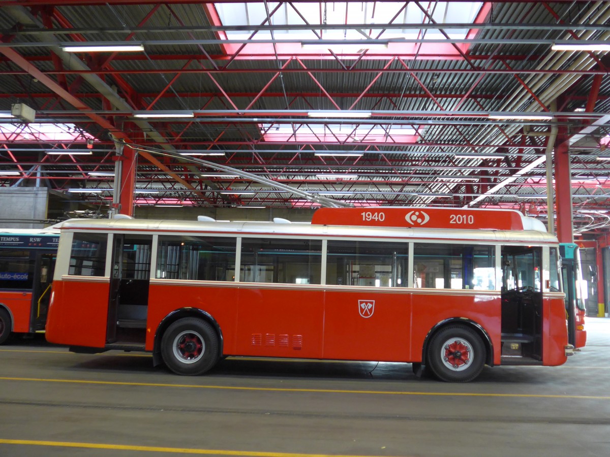 (159'515) - VB Biel - Nr. 21 - Berna/Hess Trolleybus am 28. M�rz 2015 in Biel, Depot