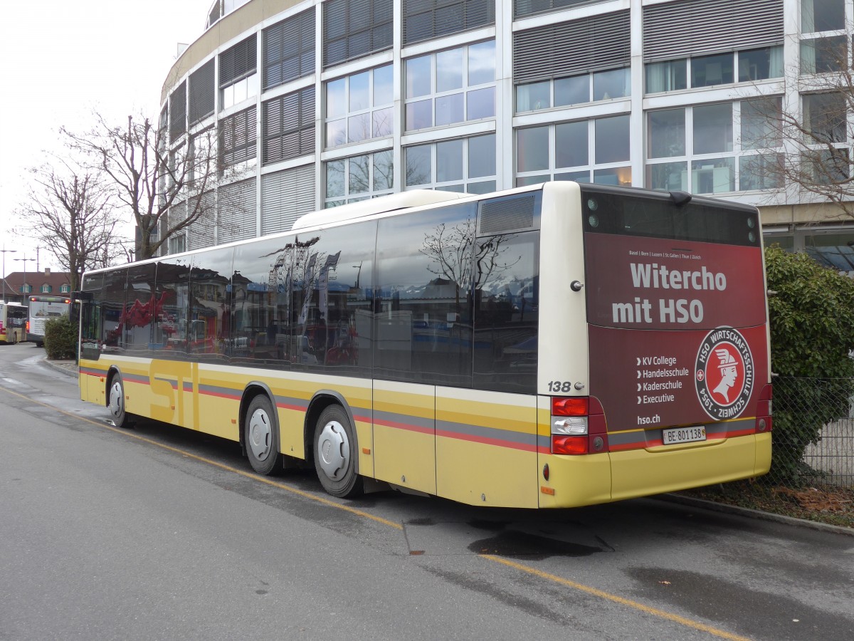 (159'539) - STI Thun - Nr. 138/BE 801'138 - MAN am 30. M�rz 2015 bei der Schiffl�ndte Thun