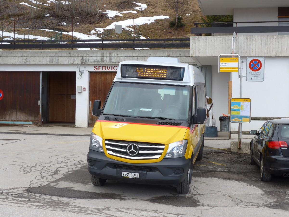 (159'626) - Buchard, Leytron - VS 213'348 - Mercedes am 5. April 2015 in La Tzoumaz, T�l�cabine