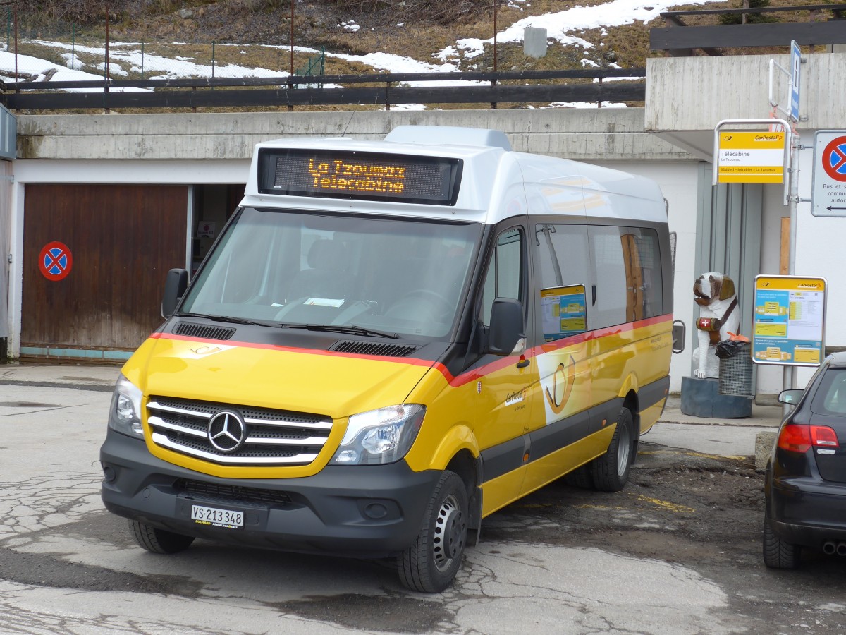 (159'627) - Buchard, Leytron - VS 213'348 - Mercedes am 5. April 2015 in La Tzoumaz, T�l�cabine