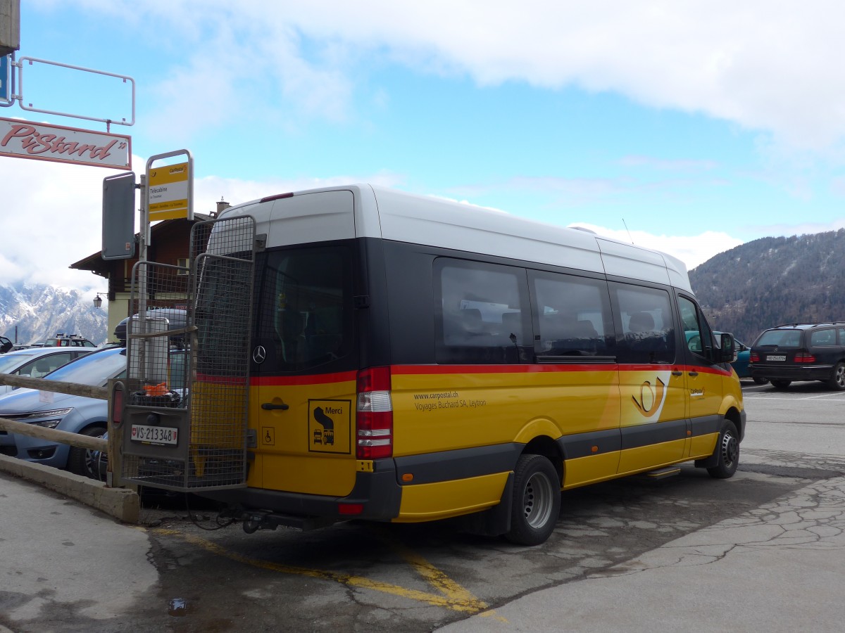 (159'635) - Buchard, Leytron - VS 213'348 - Mercedes am 5. April 2015 in La Tzoumaz, T�l�cabine