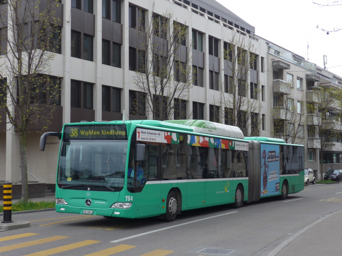 (159'708) - BVB Basel - Nr. 704/BS 6663 - Mercedes am 11. M�rz 2015 in Basel, Wettsteinplatz