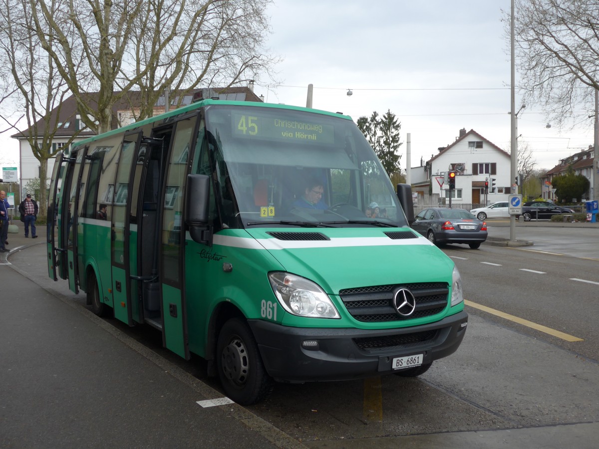 (159'777) - BVB Basel - Nr. 861/BS 6861 - Mercedes/Auw�rter am 11. April 2015 in Riehen, Habermatten