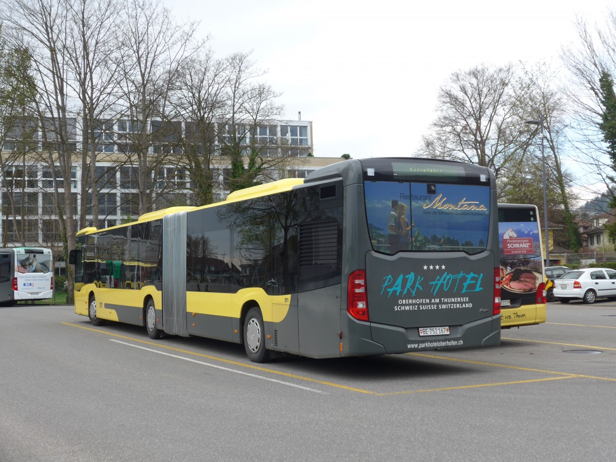(159'938) - STI Thun - Nr. 167/BE 752'167 - Mercedes am 18. April 2015 bei der Schiffl�ndte Thun