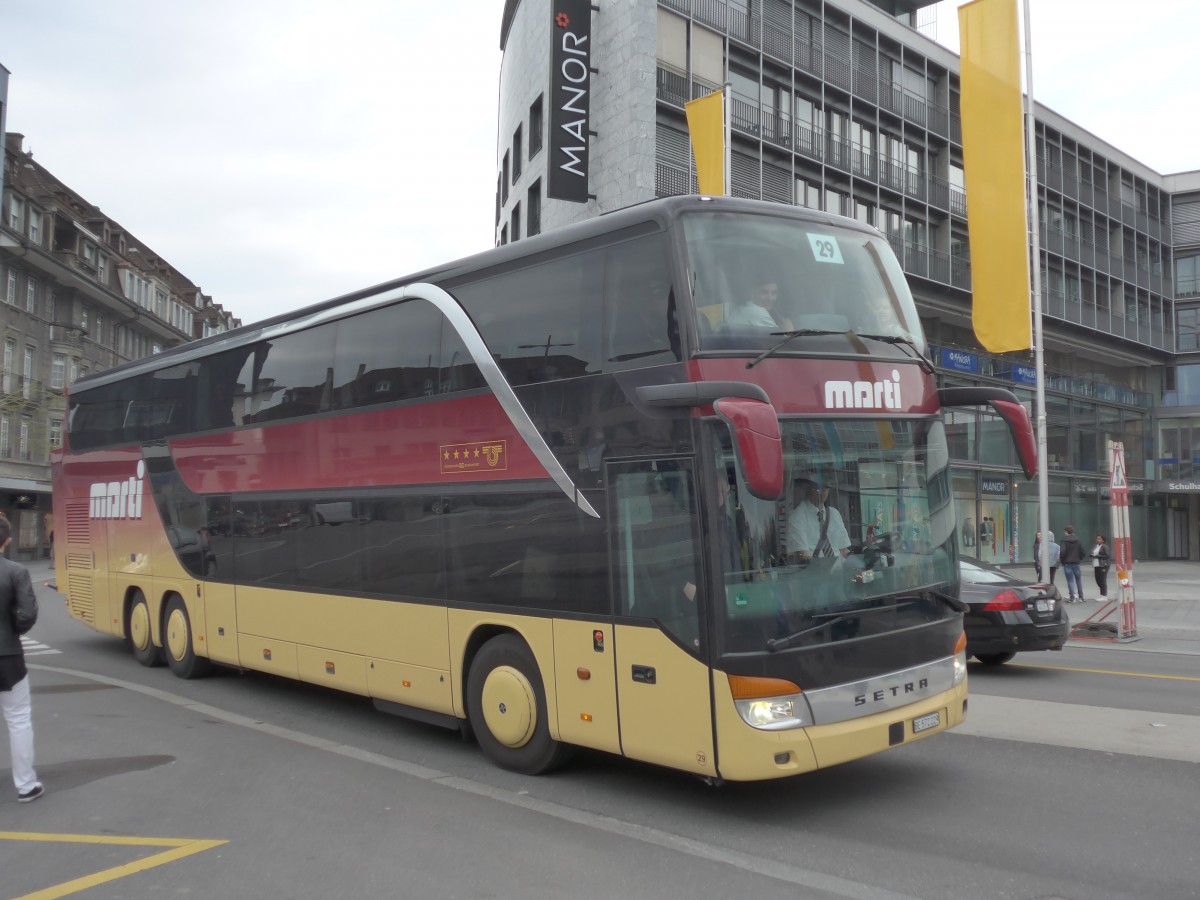 (159'942) - Marti, Kallnach - Nr. 29/BE 572'229 - Setra am 18. M�rz 2015 beim Bahnhof Thun