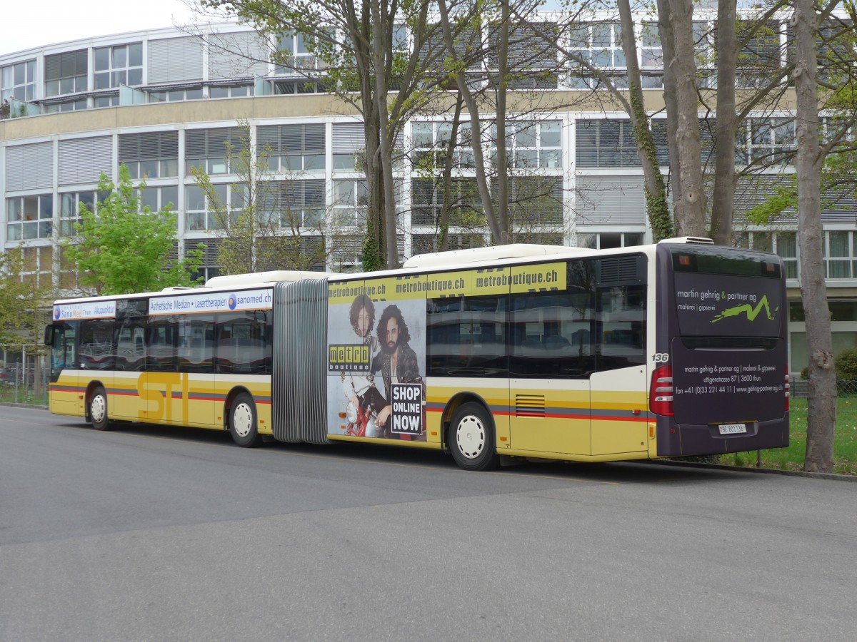 (159'953) - STI Thun - Nr. 136/BE 801'136 - Mercedes am 25. April 2015 bei der Schiffl�ndte Thun