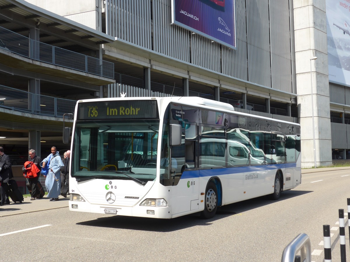 (160'214) - Welti-Furrer, Bassersdorf - Nr. 91/ZH 661'191 - Mercedes (ex Nr. 93) am 8. Mai 2015 in Z�rich, Flughafen