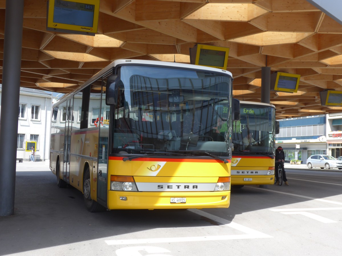 (160'388) - TRD, Savi�se - VS 46'915 - Setra (ex Dubuis, Savi�se) am 10. Mai 2015 beim Bahnhof Sion