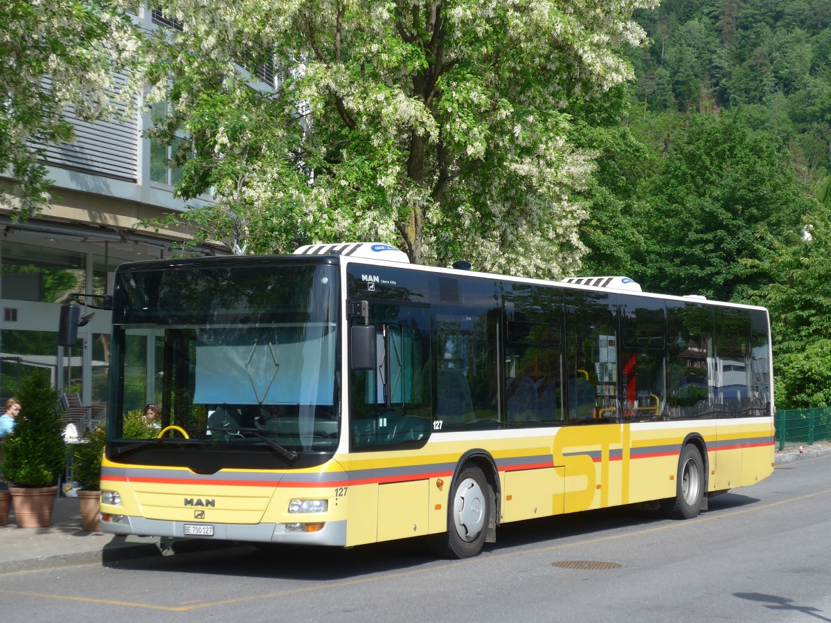 (160'567) - STI Thun - Nr. 127/BE 700'127 - MAN am 17. Mai 2015 bei der Schiffl�ndte Thun