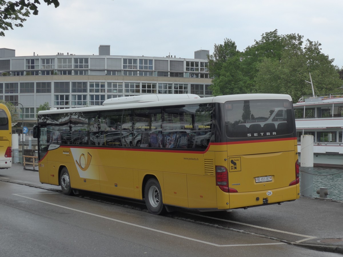 (160'575) - PostAuto Bern - BE 653'387 - Setra am 21. Mai 2015 bei der Schiffl�ndte Thun