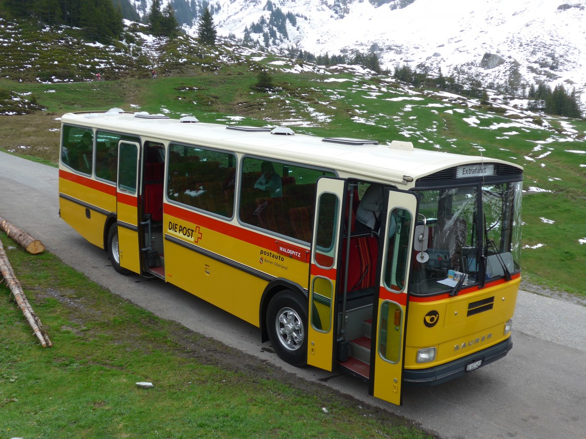 (161'006) - AVG Meiringen - Nr. 74/BE 607'481 - Saurer/R&J (ex PostAuto Berner Oberland; ex P 24'357) am 25. Mai 2015 in Grindelwald, Oberer Lauchb�hl