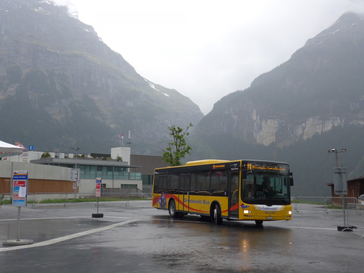 (161'049) - AVG Grindelwald - Nr. 14/BE 202'568 - MAN/G�ppel am 25. Mai 2015 beim Bahnhof Grindelwald