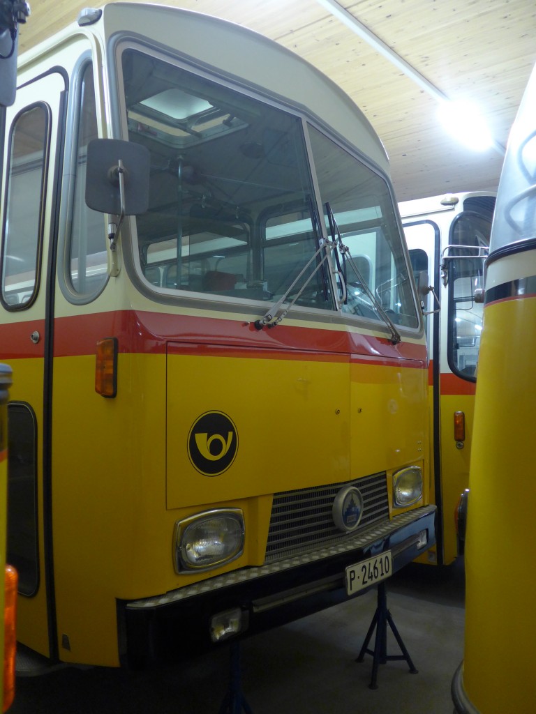 (161'546) - PTT-Regie - P 24'610 - Saurer/T�scher am 30. Mai 2015 in Mamishaus, Depot MfK (Teilaufnahme)