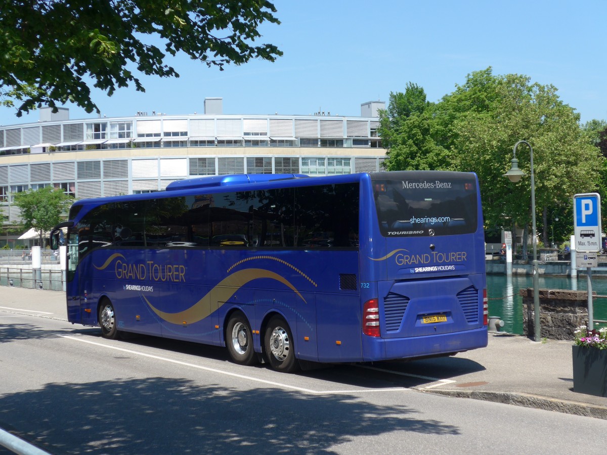 (161'714) - Aus England: Shearings, Wigan - Nr. 732/BN15 WXU - Mercedes am 3. Juni 2015 bei der Schiffl�ndte Thun