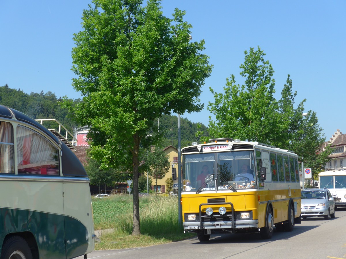 (161'869) - Oberh�nsli, Thayngen - SH 60'062 U - FBW/T�scher (ex Bus-Halter, Wil Nr. 9) am 6. Juni 2015 in Thayngen, Saurertreffen
