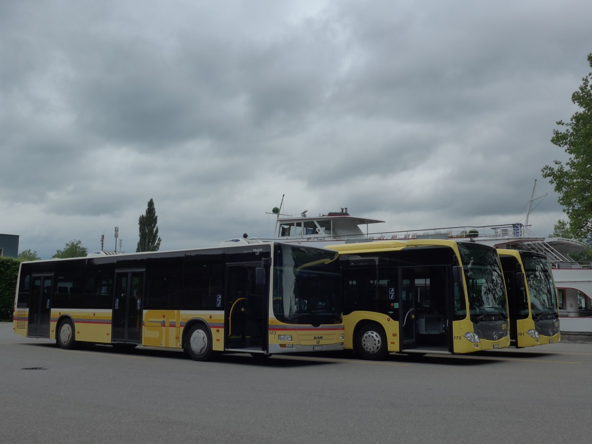 (162'019) - STI Thun - Nr. 123/BE 700'123 - MAN am 9. Juni 2015 bei der Schiffl�ndte Thun
