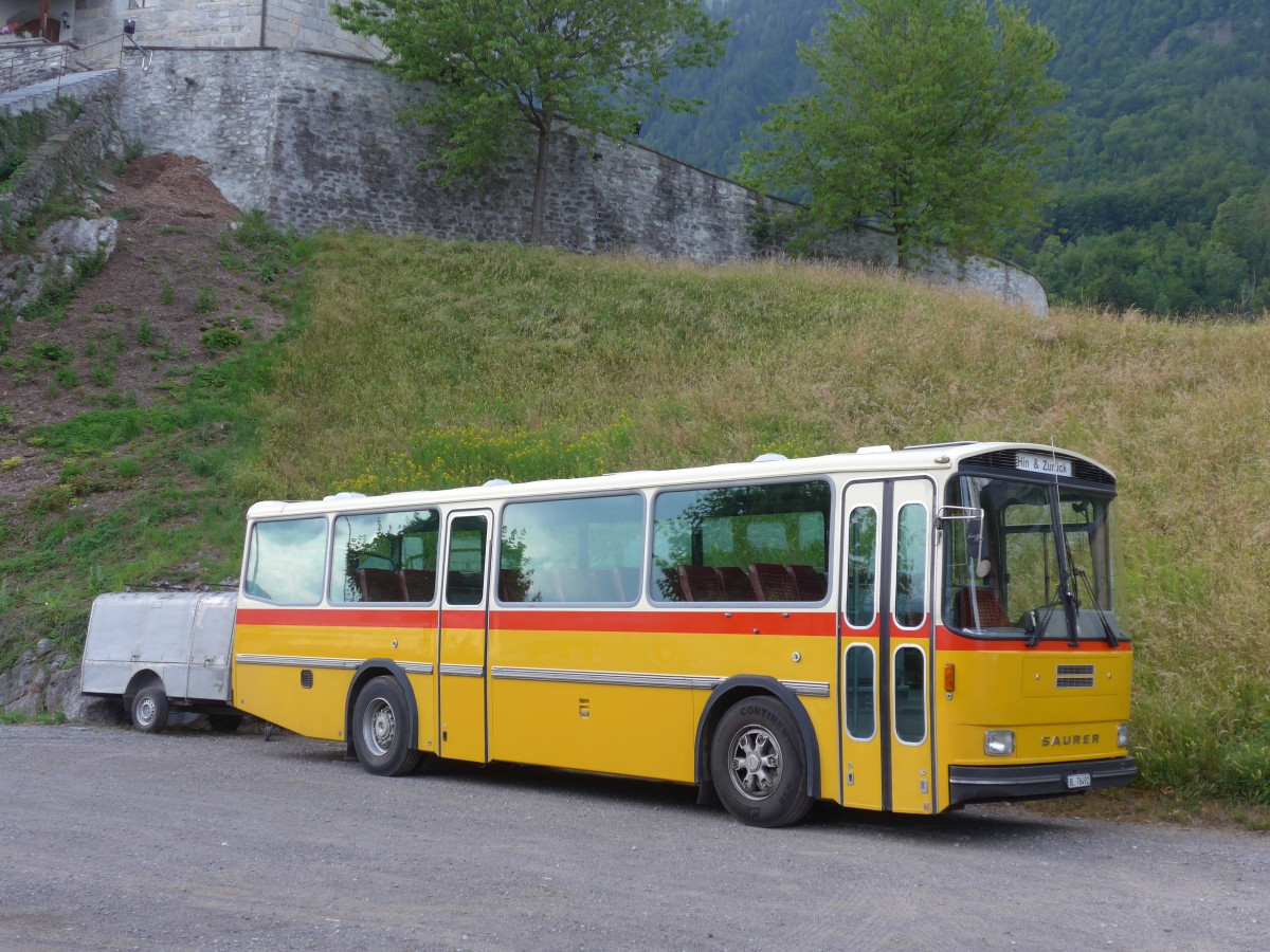(162'058) - Ziegler, Pratteln - BL 76'492 - Saurer/T�scher (ex P 24'265) am 13. Juni 2015 in Brienz, Kirche