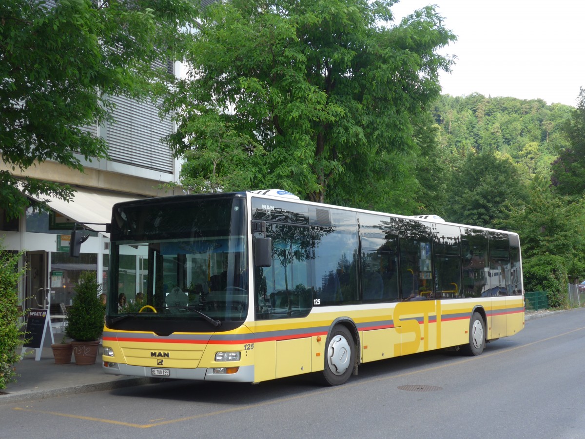 (162'157) - STI Thun - Nr. 125/BE 700'125 - MAN am 14. Juni 2015 bei der Schiffl�ndte Thun